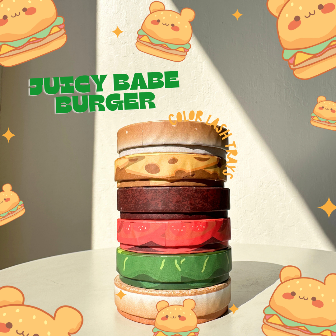 juicy babe burger 6 color tray bundle