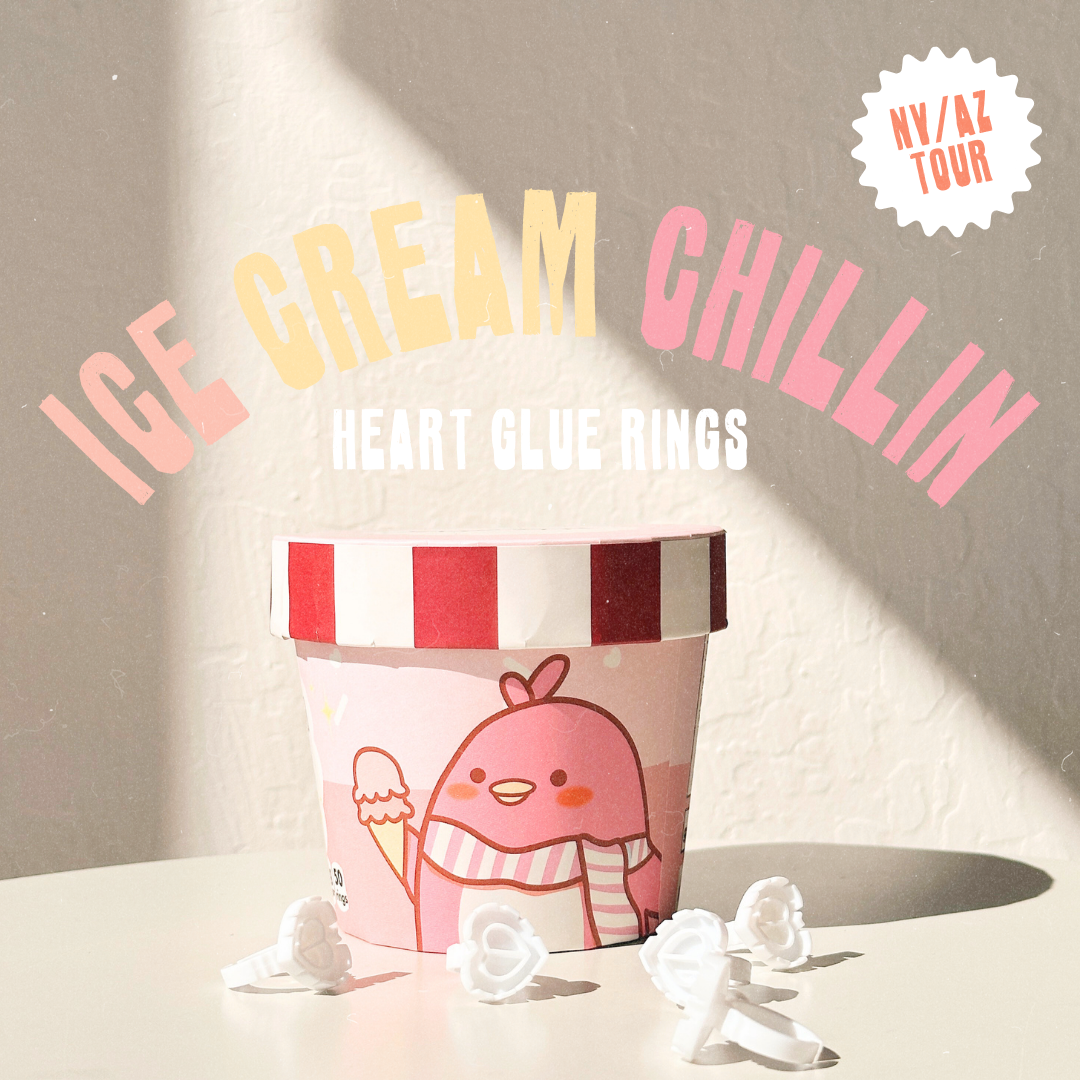 *TOUR exclusive* ice cream chillin heart glue rings