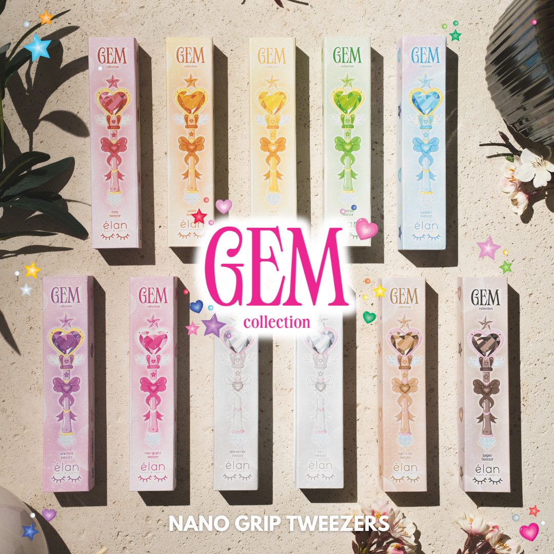 the GEMSTONE collection NANO GRIP tweezers