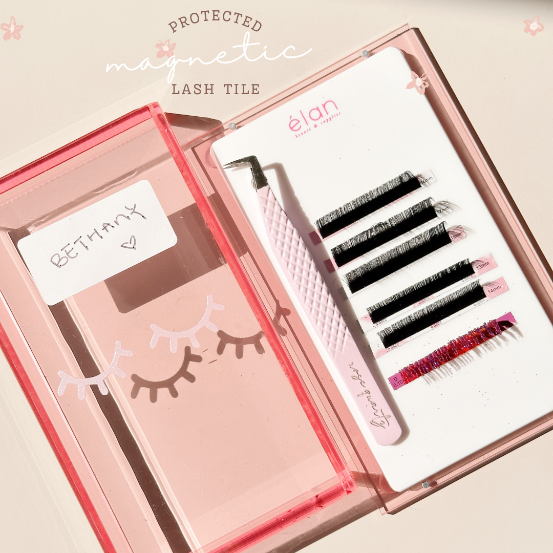 pink protected magnetic lash tile