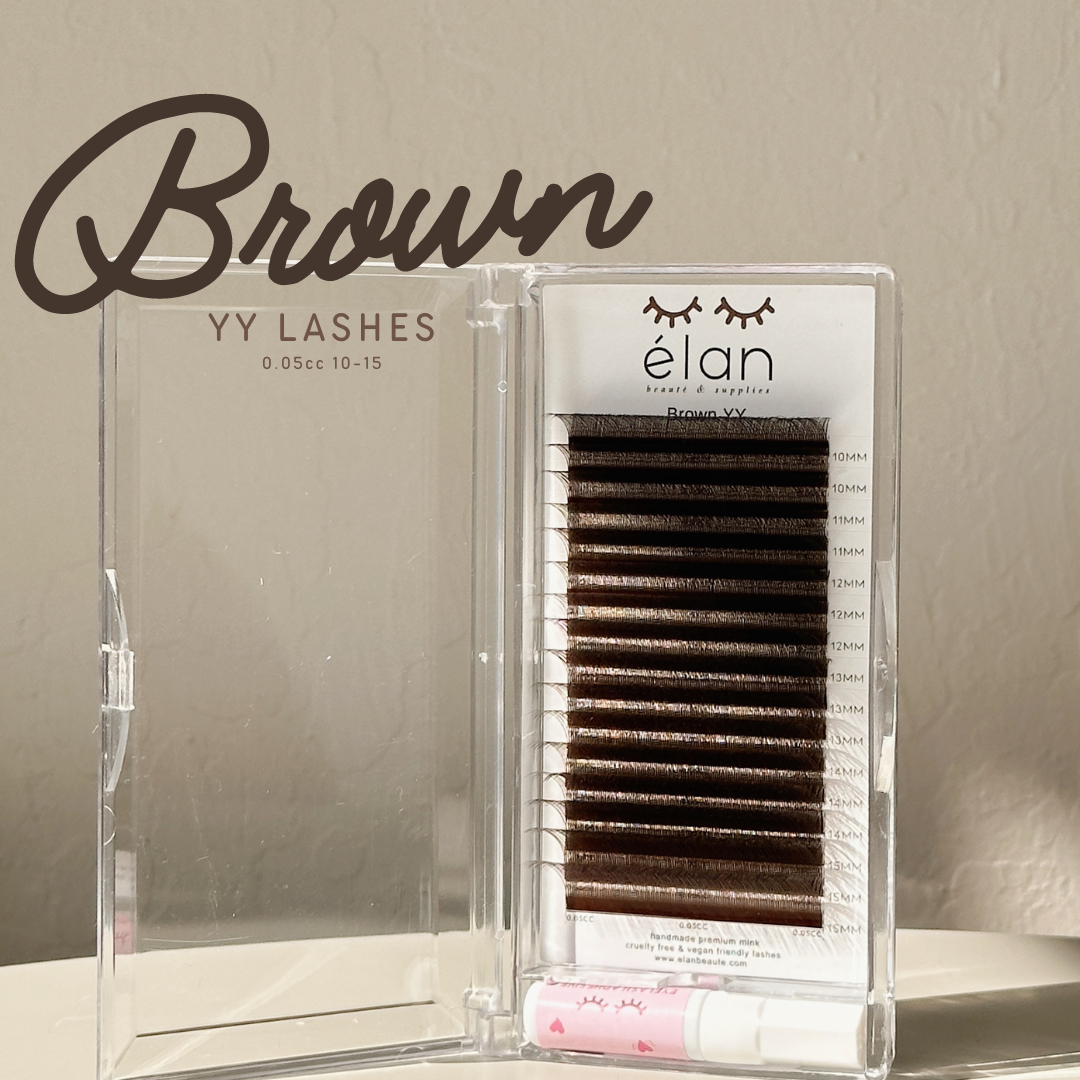 brown YY lashes (+mini adhesive)