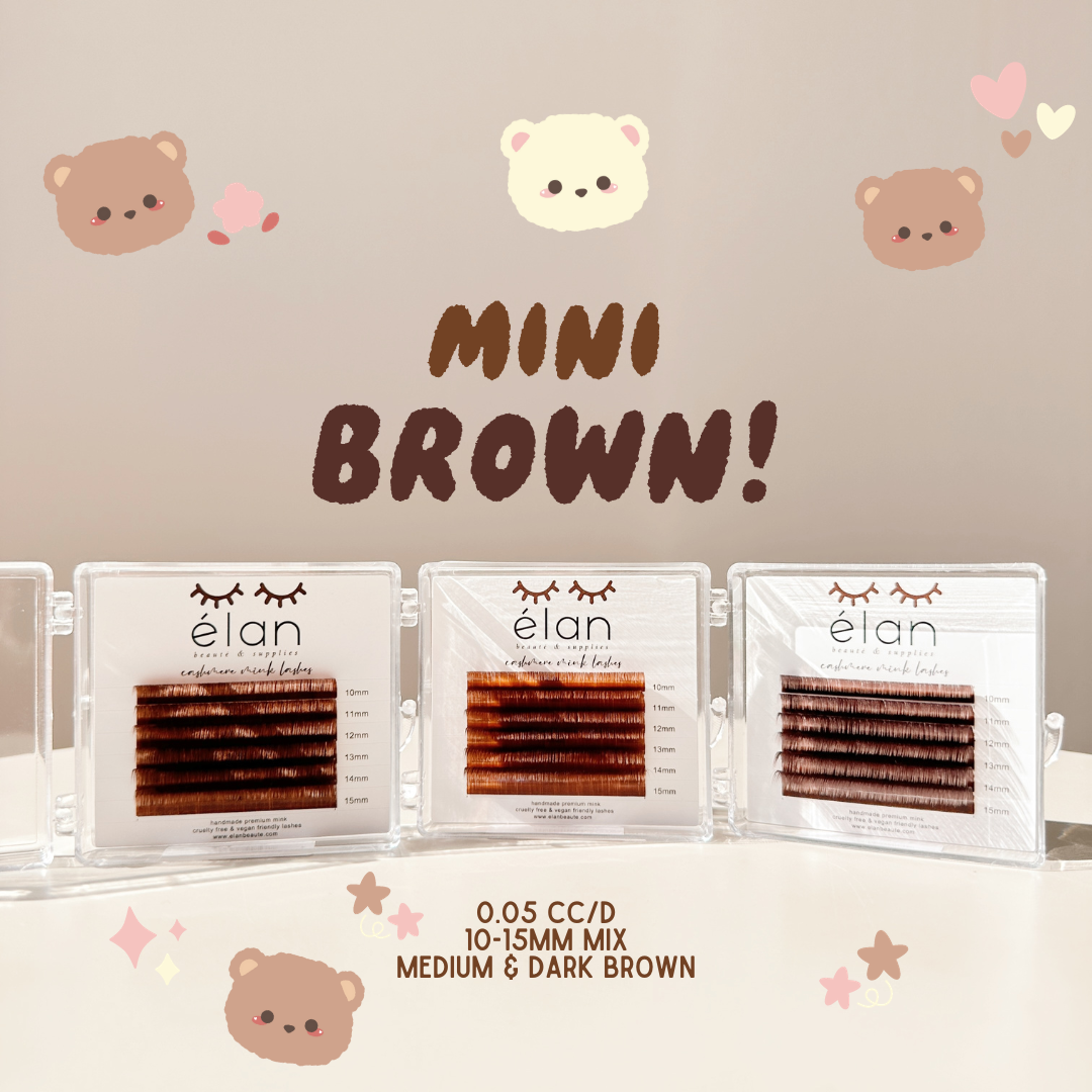 0.05 MINI BROWN 10-15mm lashes