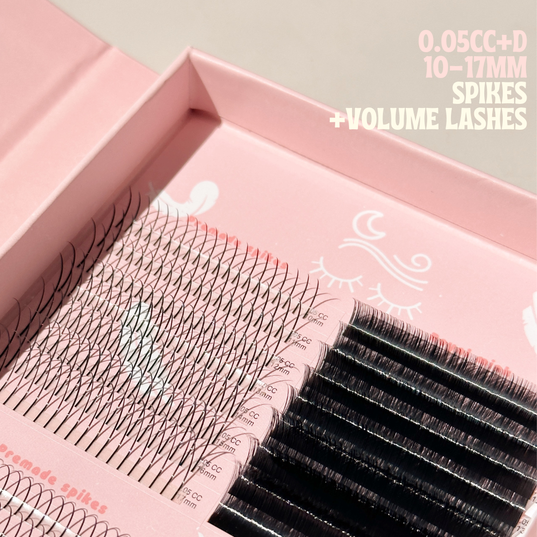 WISPY DIARIES 0.05 premade spikes + royal mink lashes