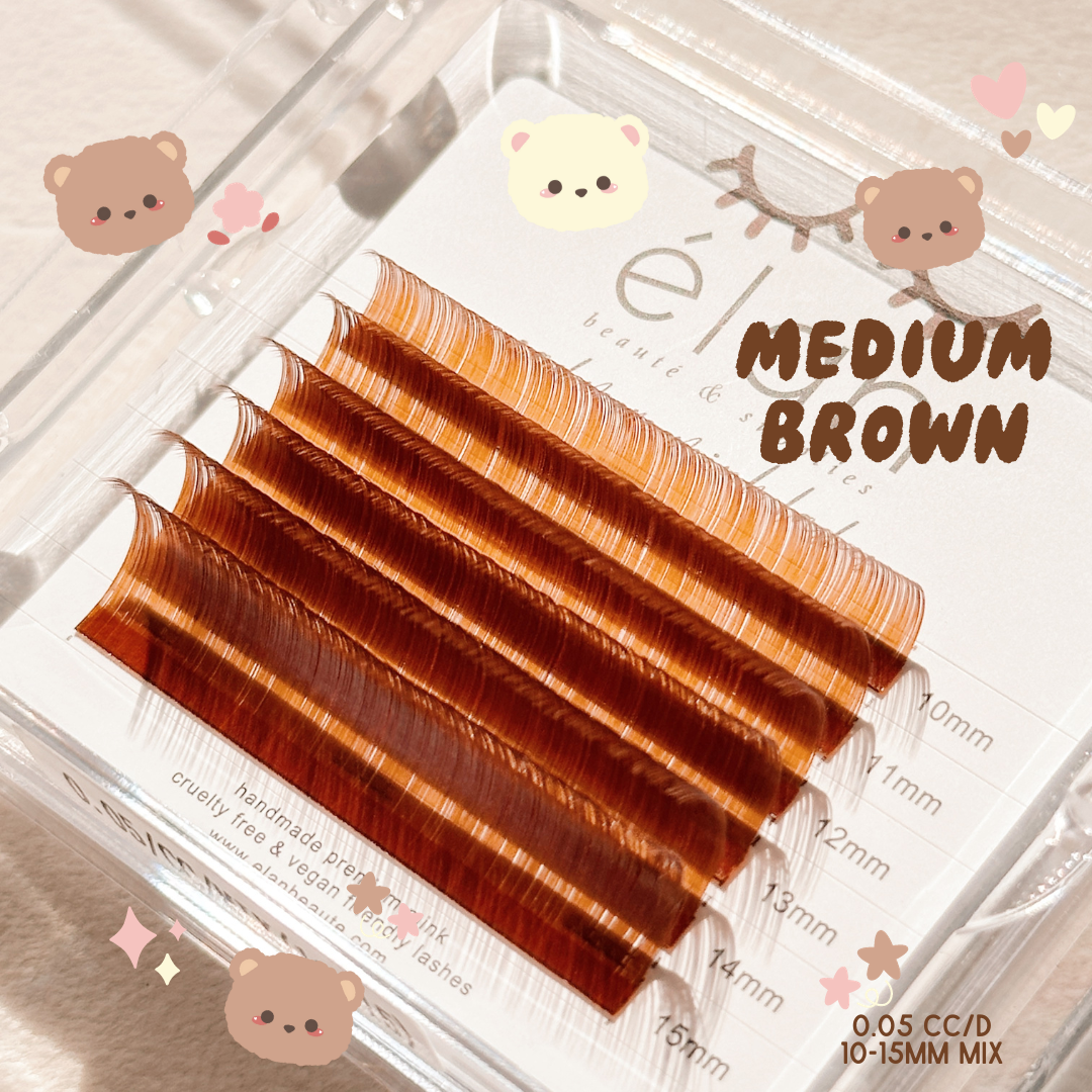 0.05 MINI BROWN 10-15mm lashes