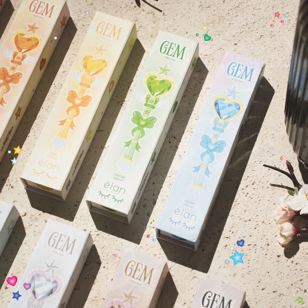 the GEMSTONE collection NANO GRIP tweezers