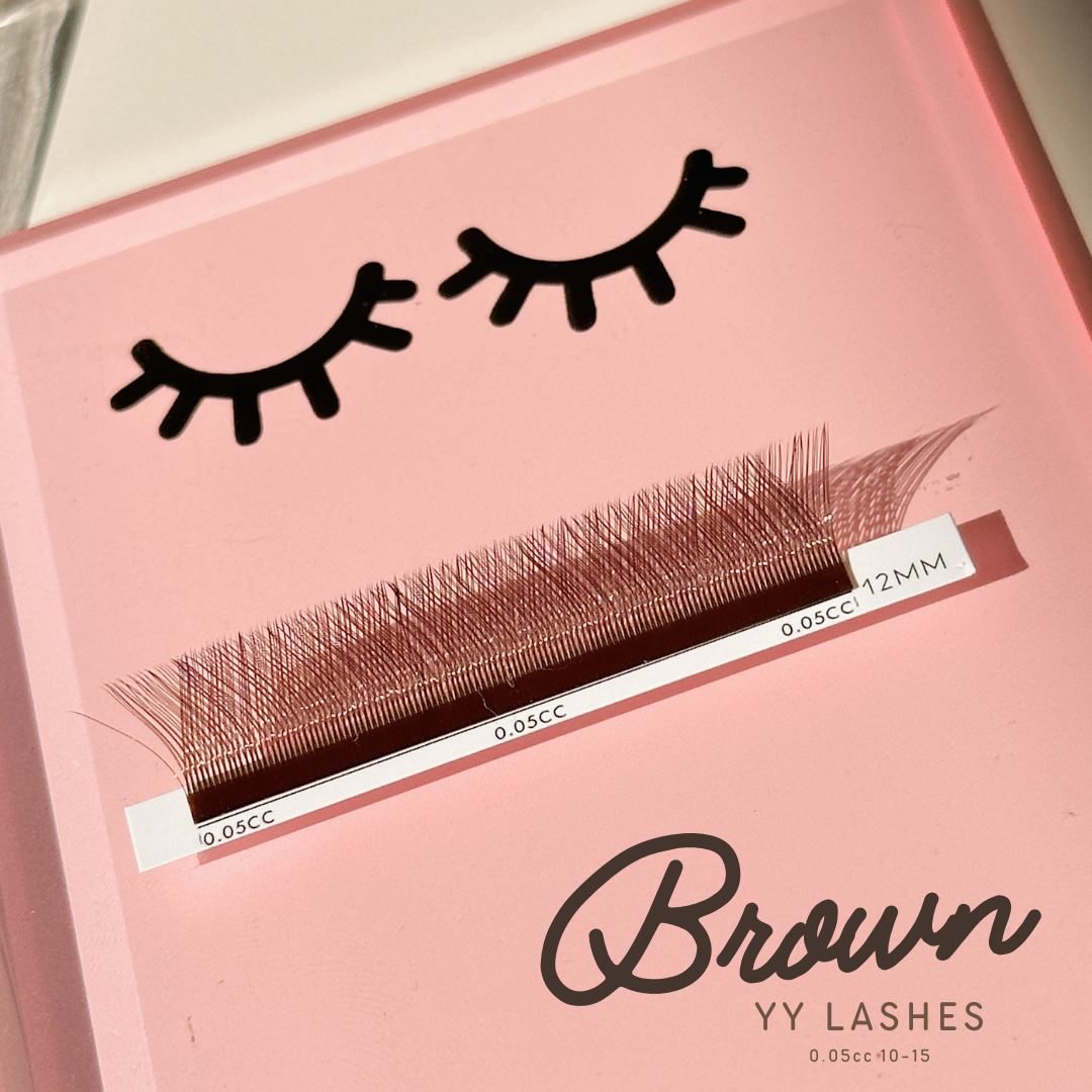 brown YY lashes (+mini adhesive)