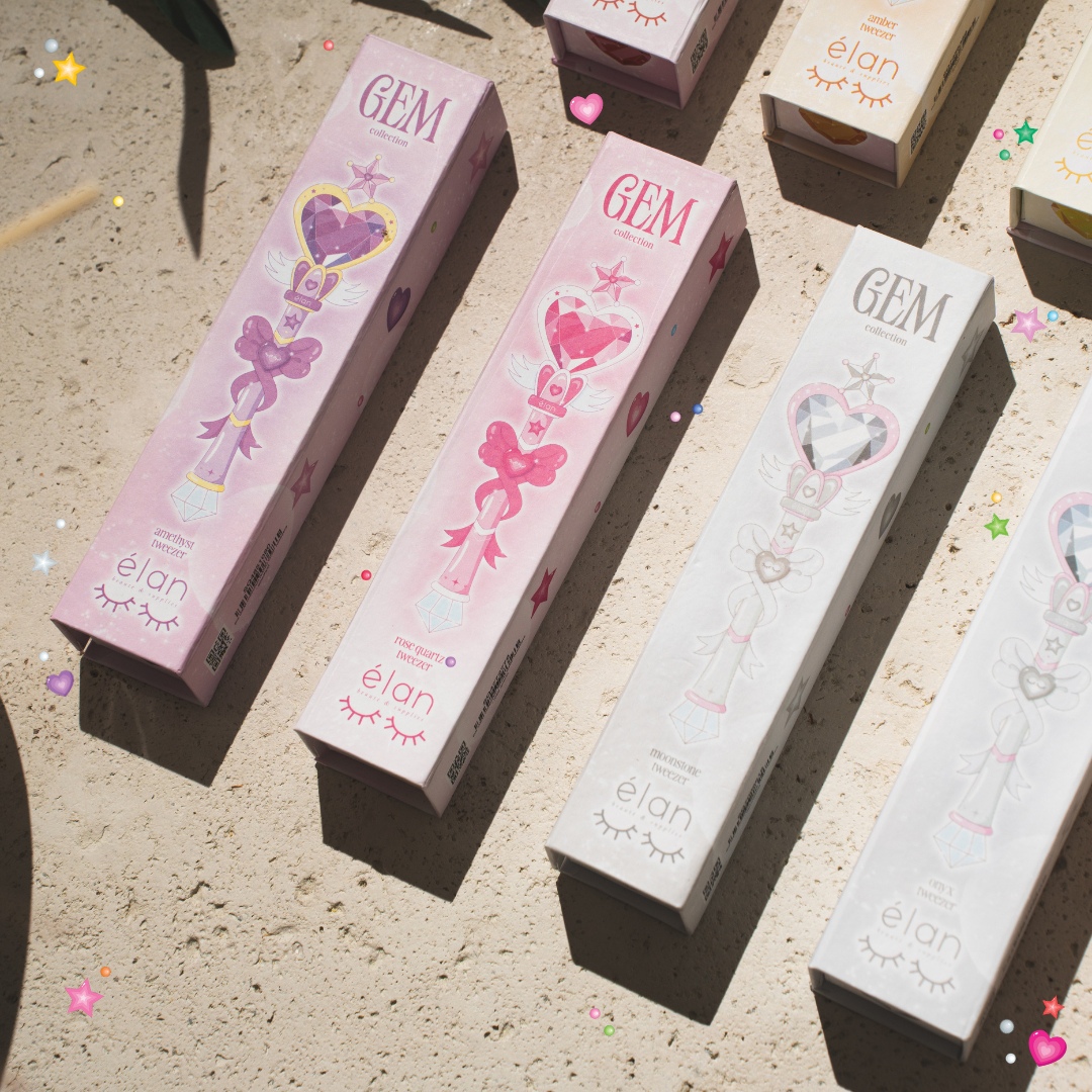 the GEMSTONE collection NANO GRIP tweezers