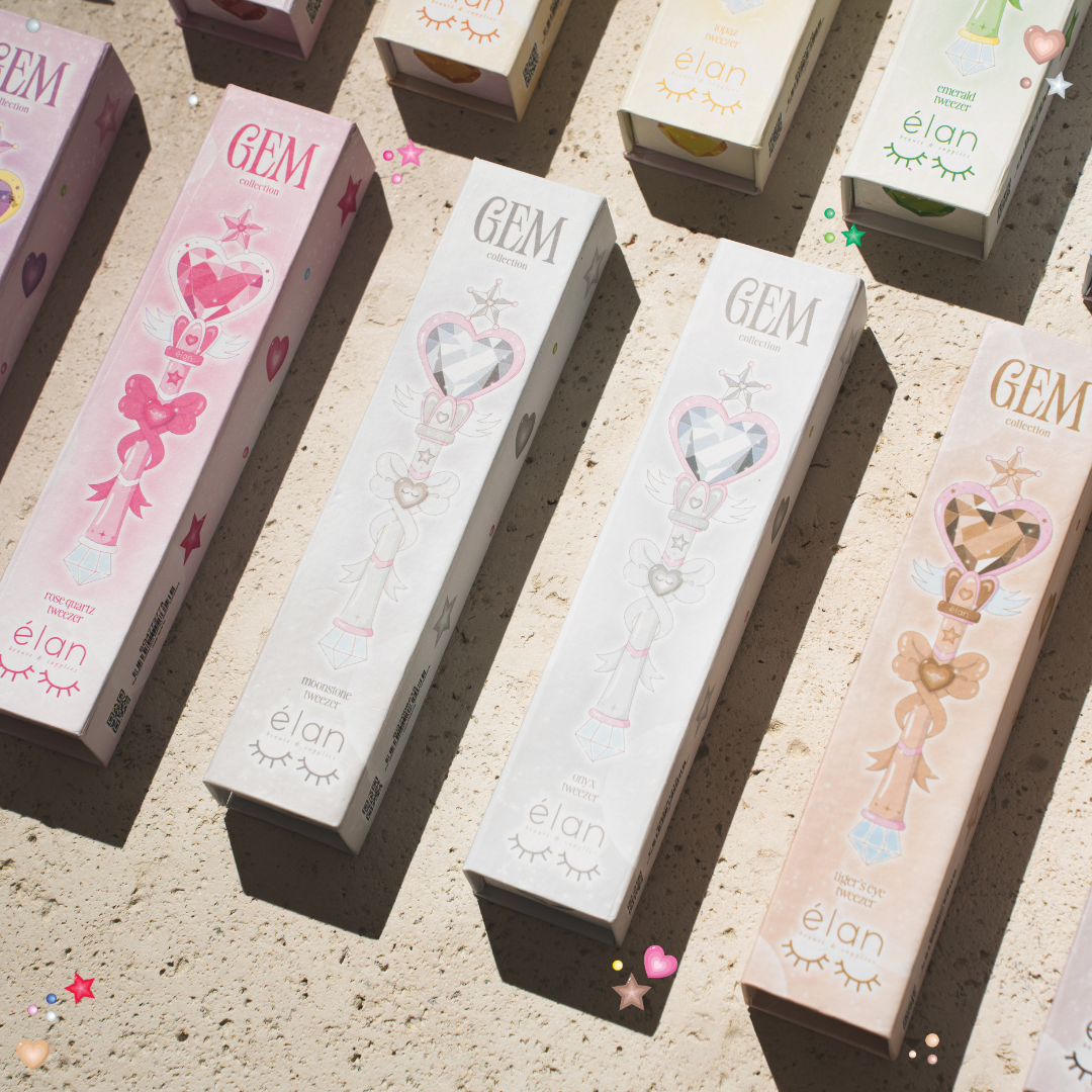 the GEMSTONE collection NANO GRIP tweezers