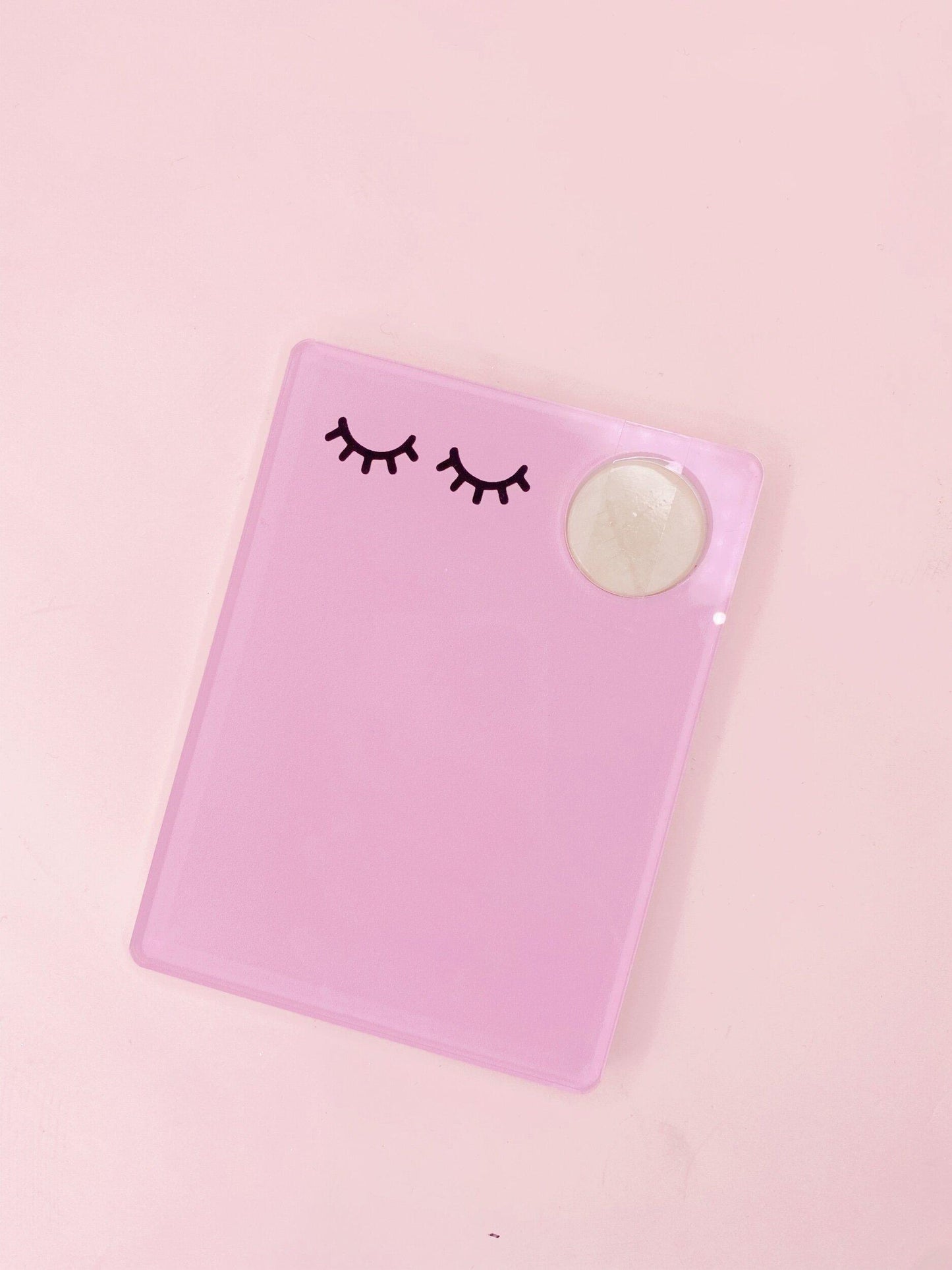 pink lash tile with jade stone