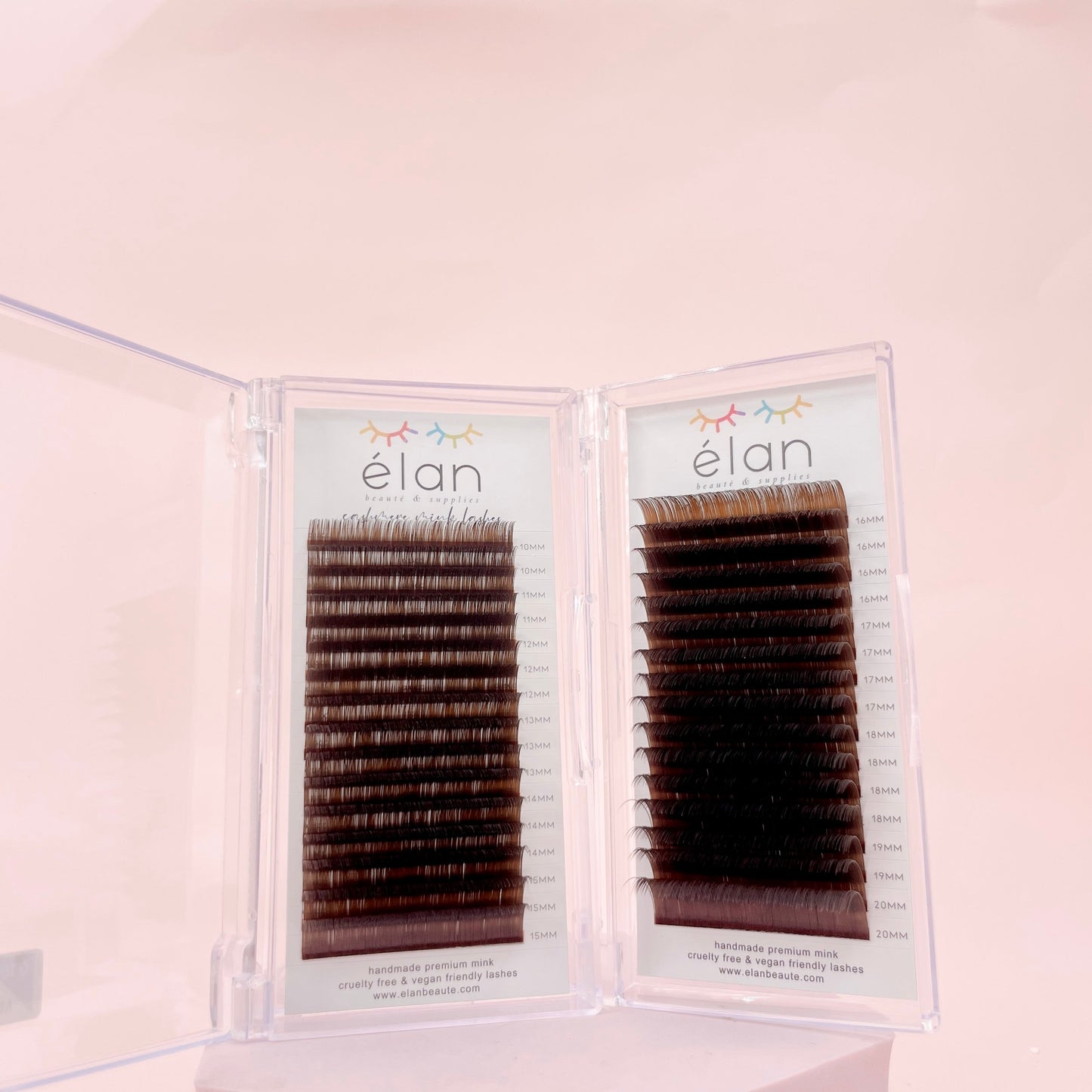 CLASSIC 0.15 dark brown cashmere color lashes