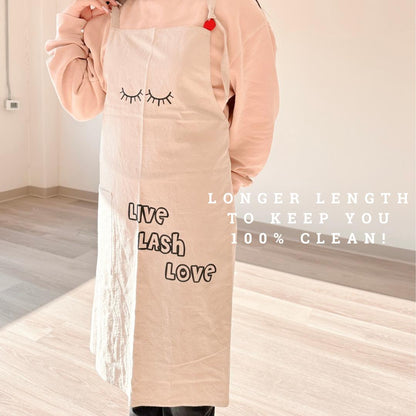 premium LIVE LASH LOVE apron