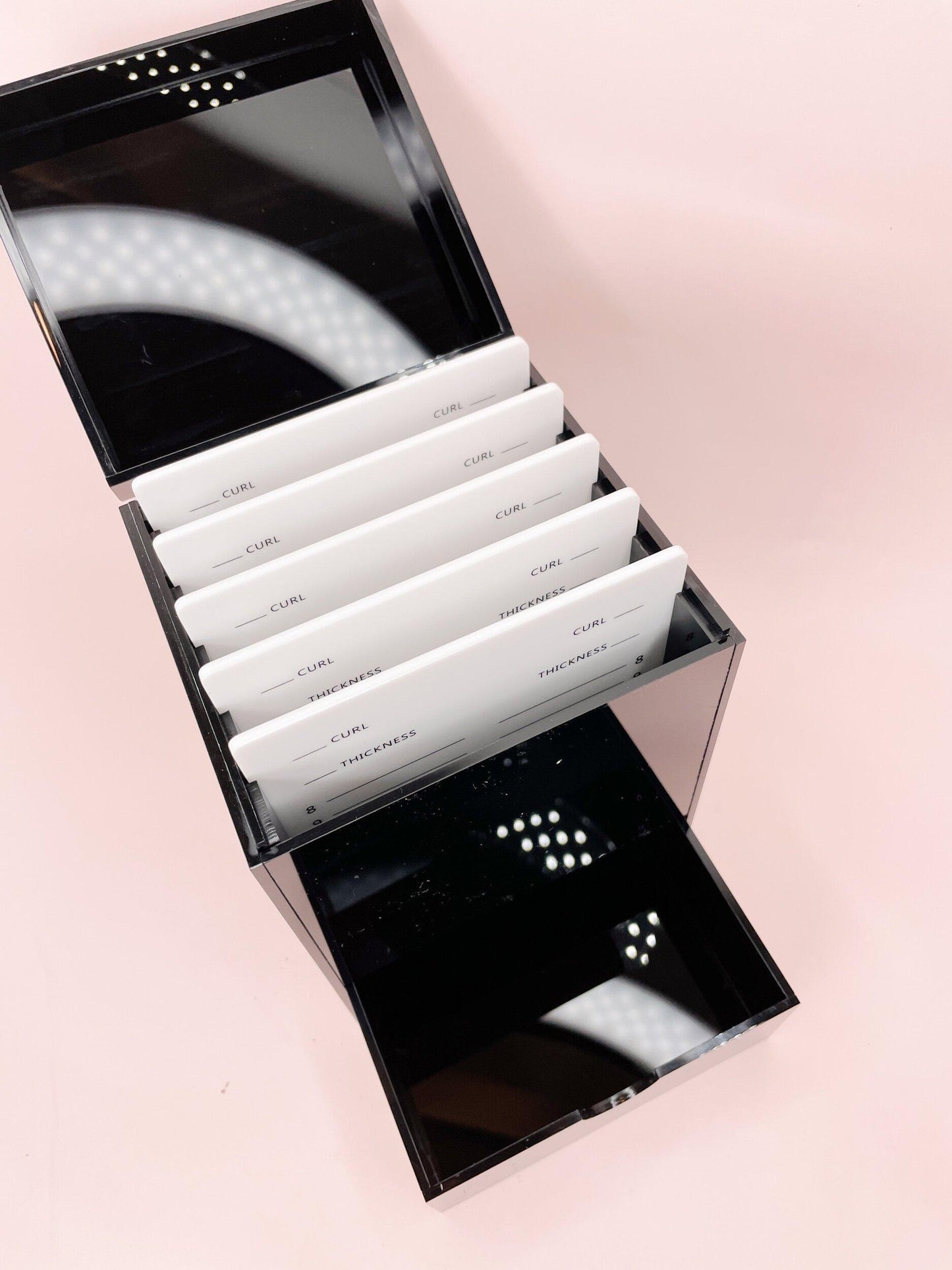 lash tile organizer with drawer