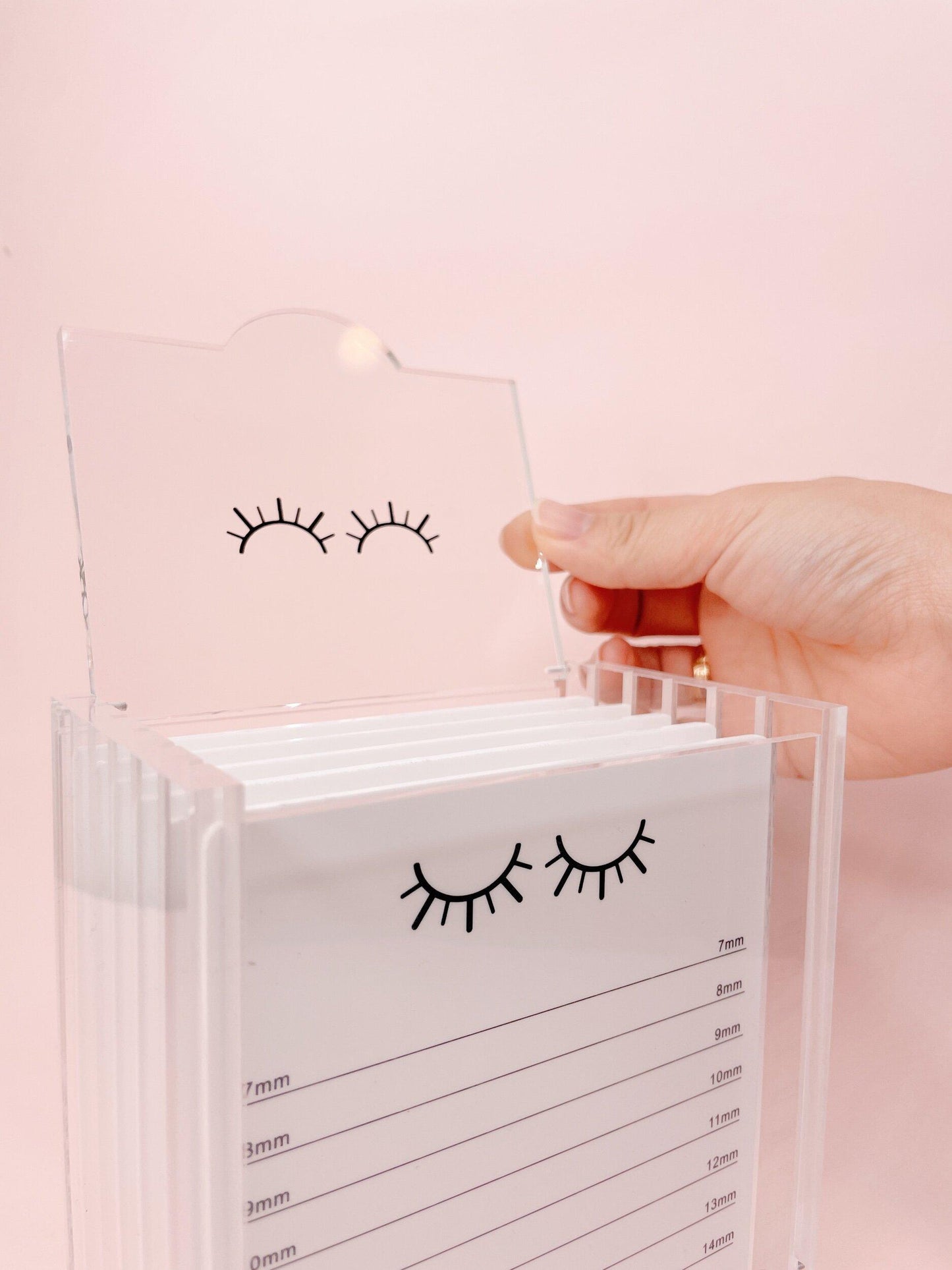 clear 5-tile organizer with white tiles