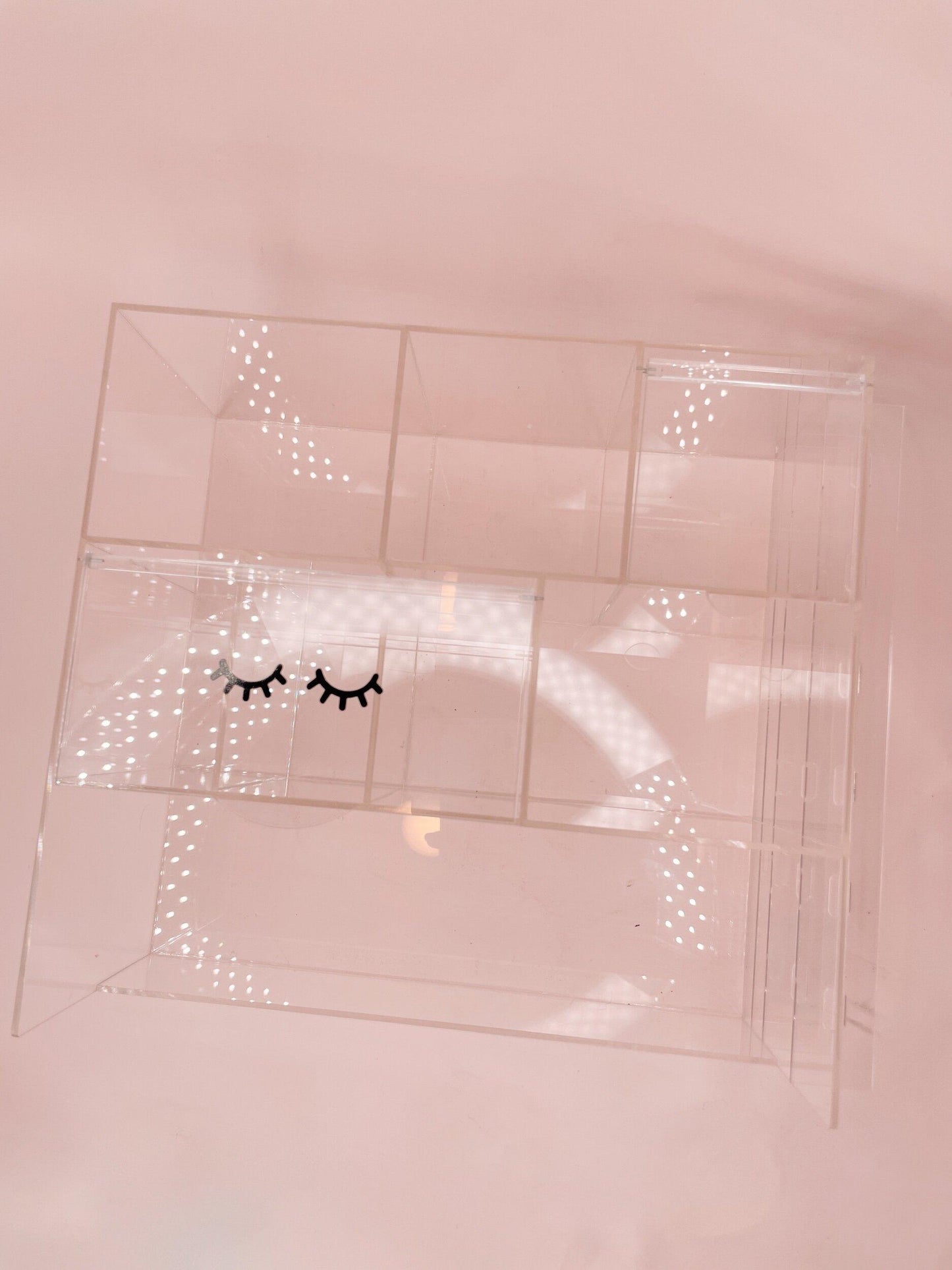 clear lash storage organizer - 6 tweezer slots