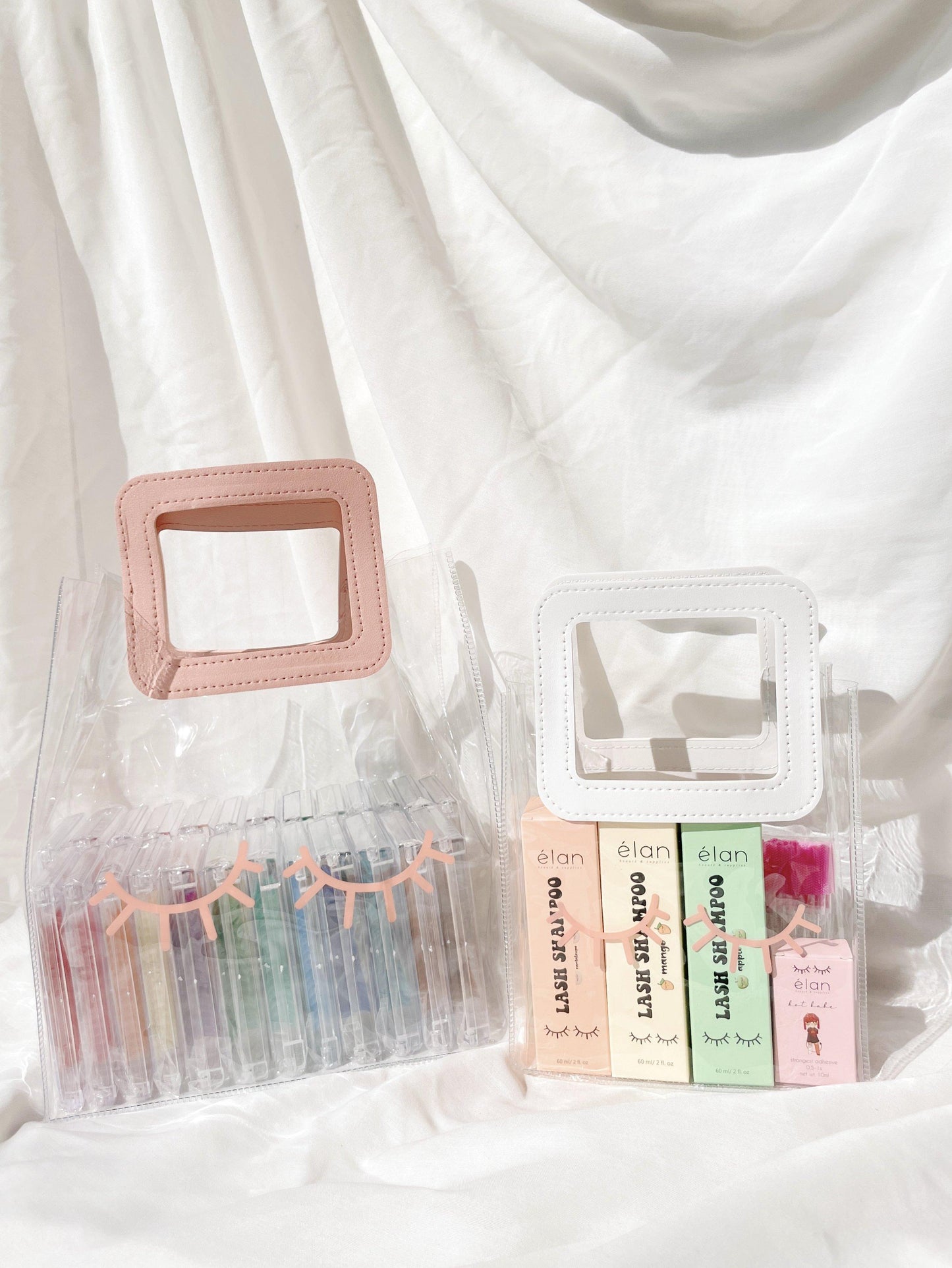 clear pvc bag w- big handle