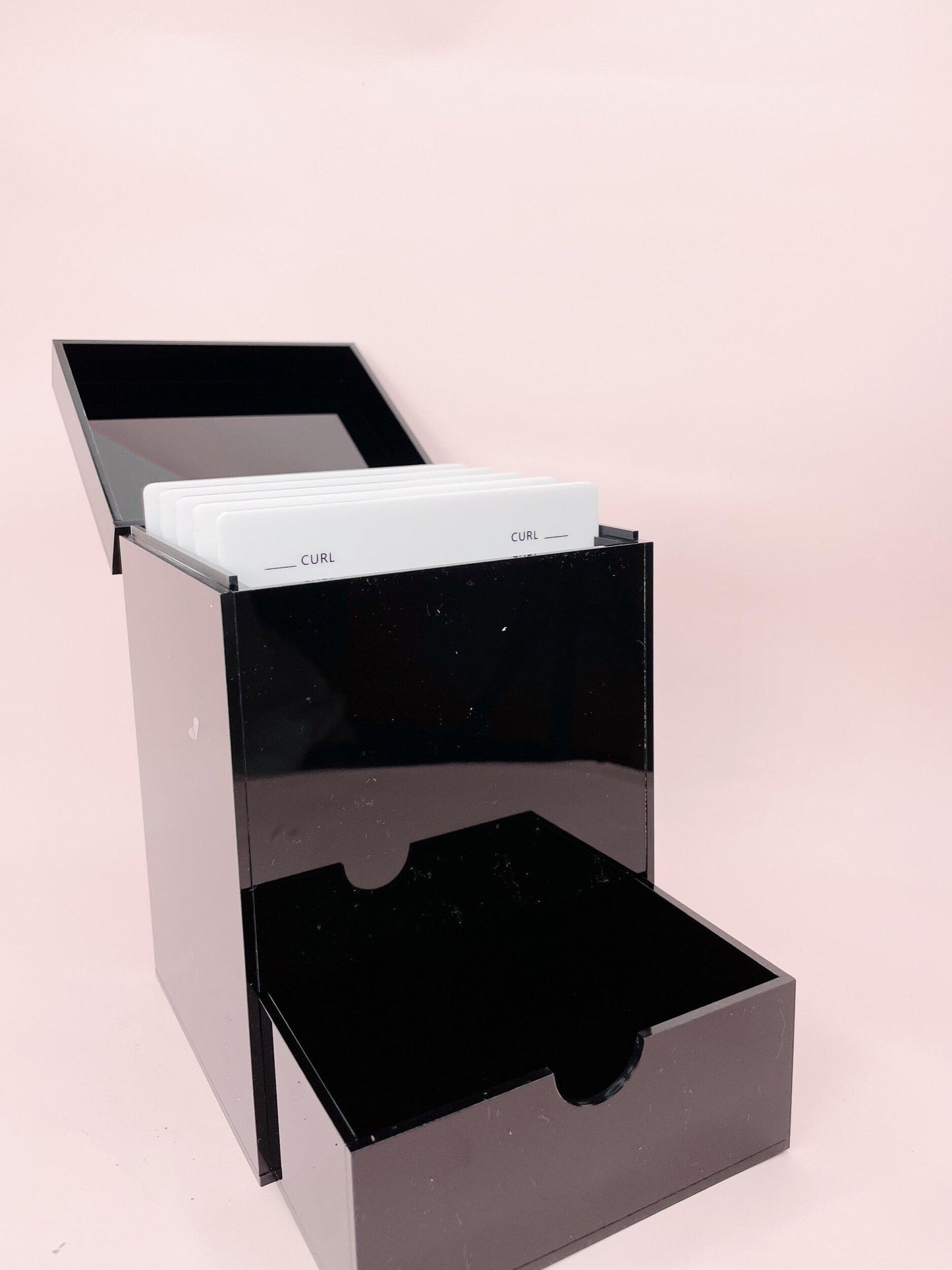 lash tile organizer with drawer