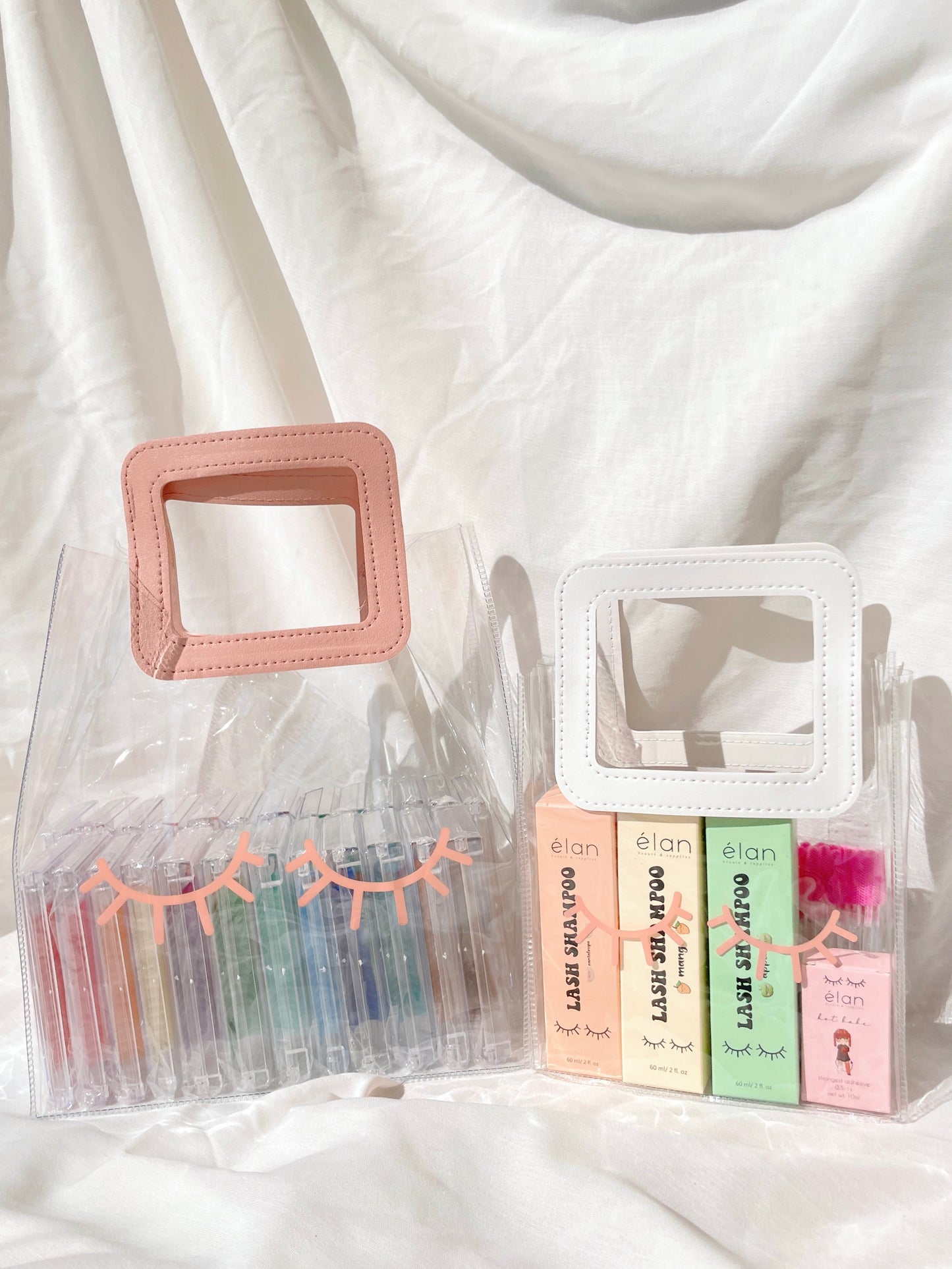 clear pvc bag w- big handle