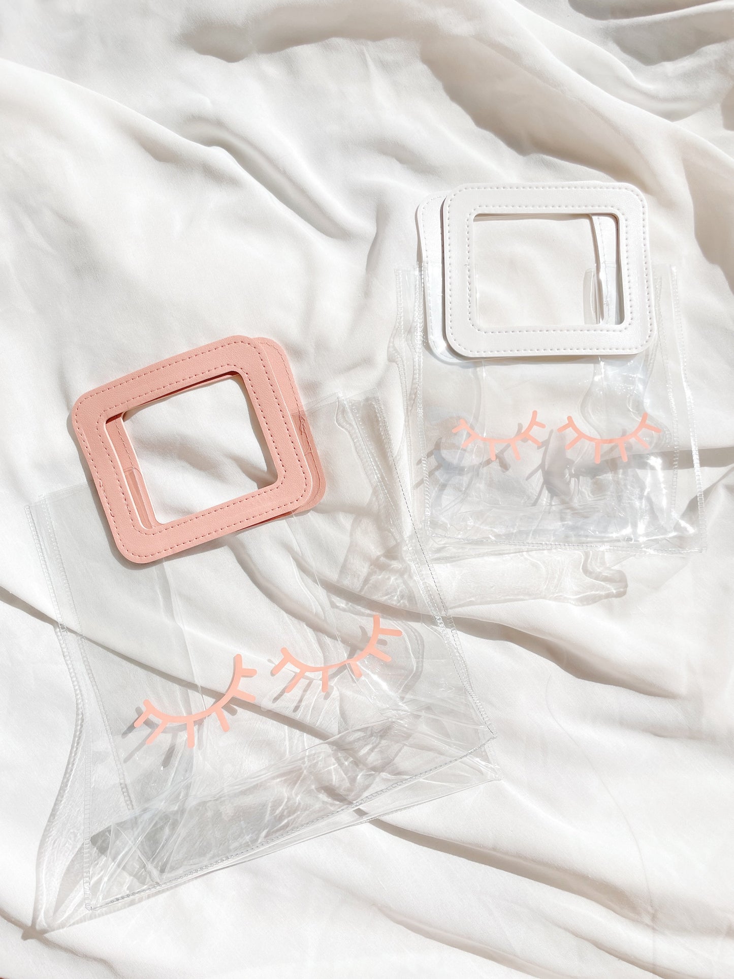 clear pvc bag w- big handle