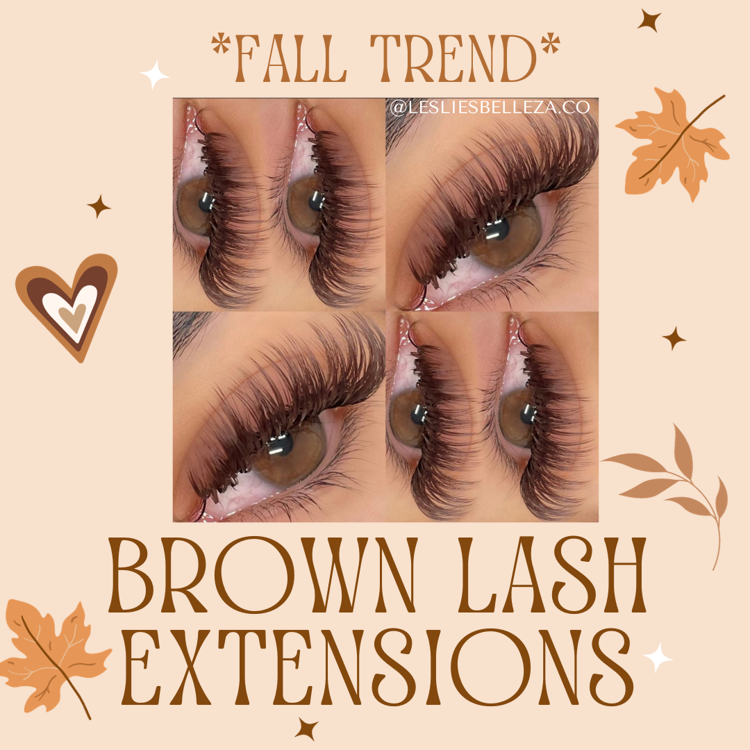 *FALL TREND* ~ BROWN LASH EXTENSIONS