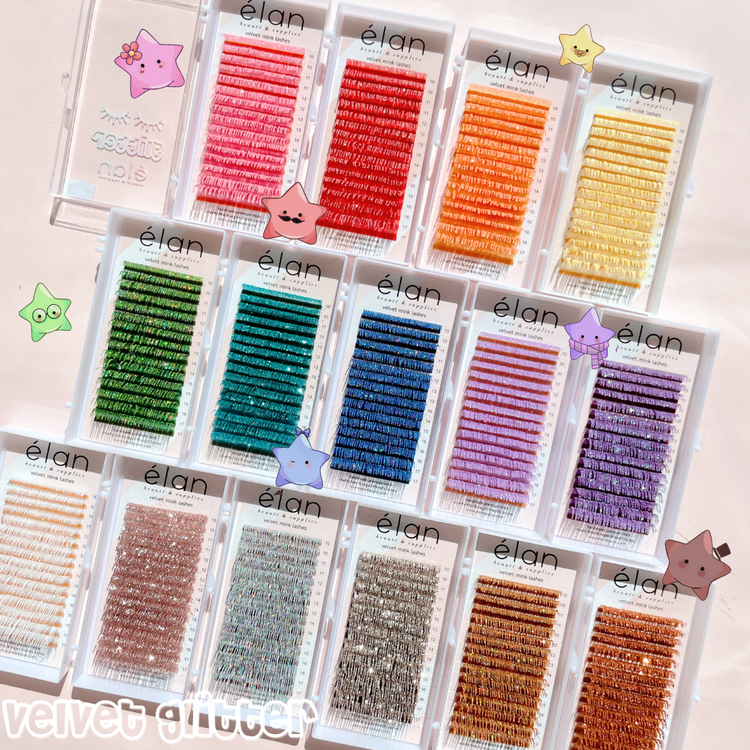 glitter lashes