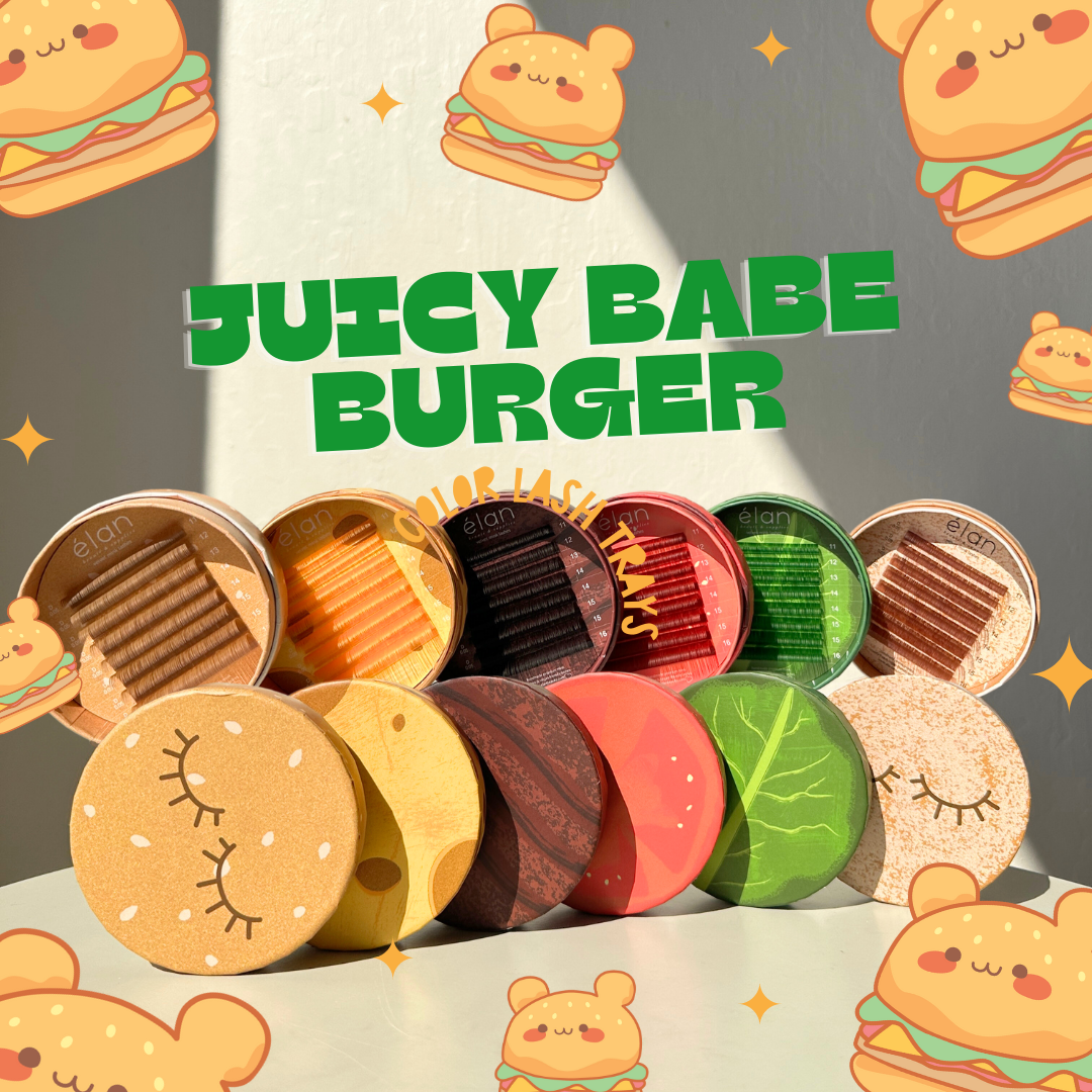 juicy babe burger 6 color tray bundle