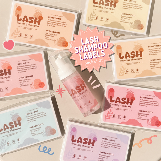 lash shampoo LABELS (pack of 25)