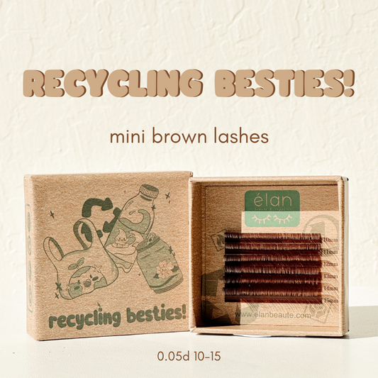 MINI DARK BROWN lashes- recycling besties!