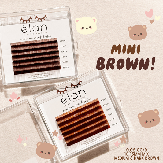 0.05 MINI BROWN 10-15mm lashes