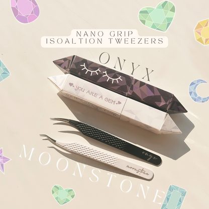 the GEM collection NANO GRIP tweezers