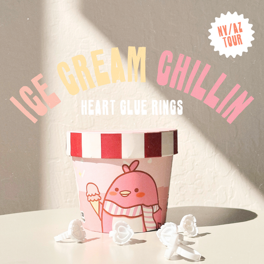 *TOUR exclusive* ice cream chillin heart glue rings