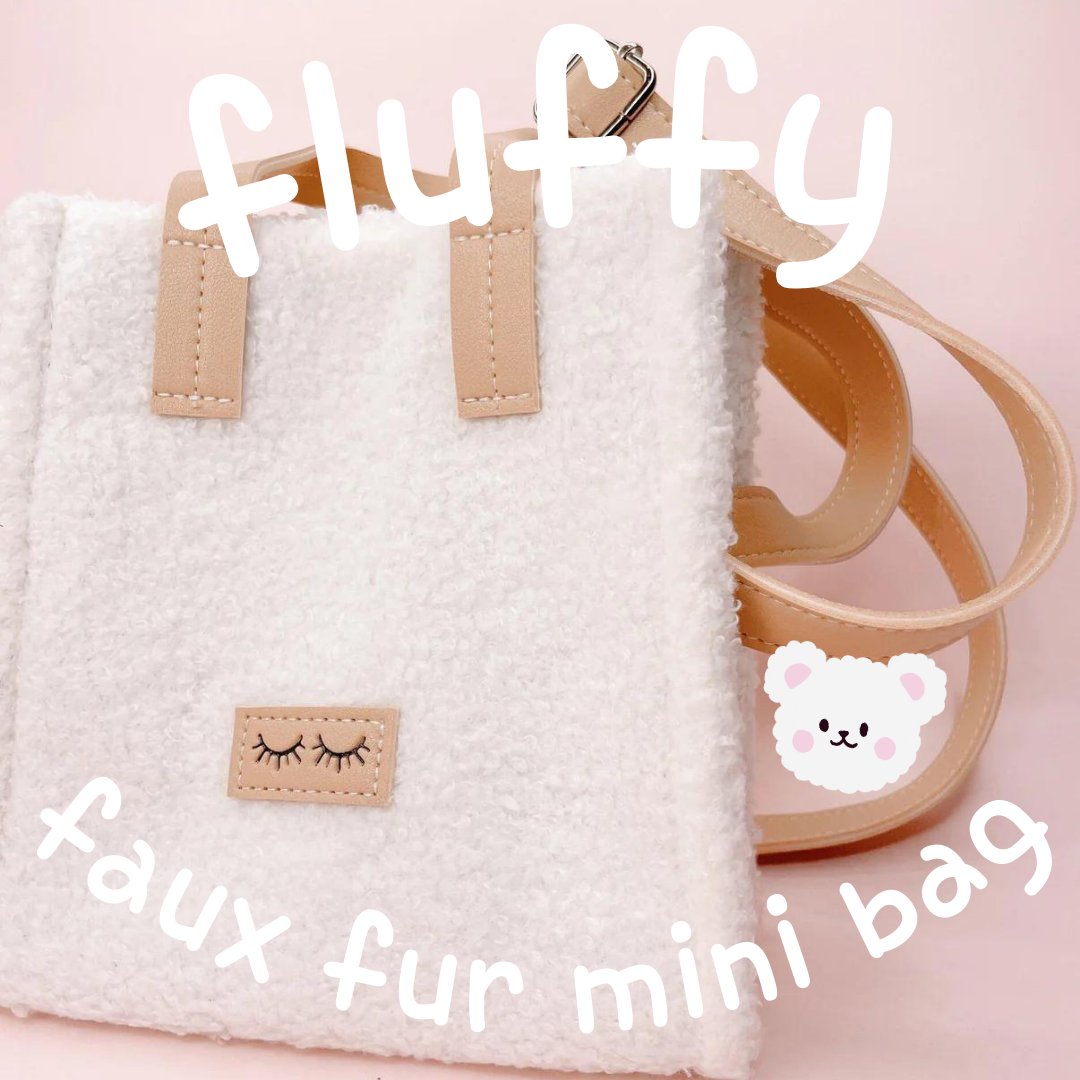 fluffy faux fur mini bag