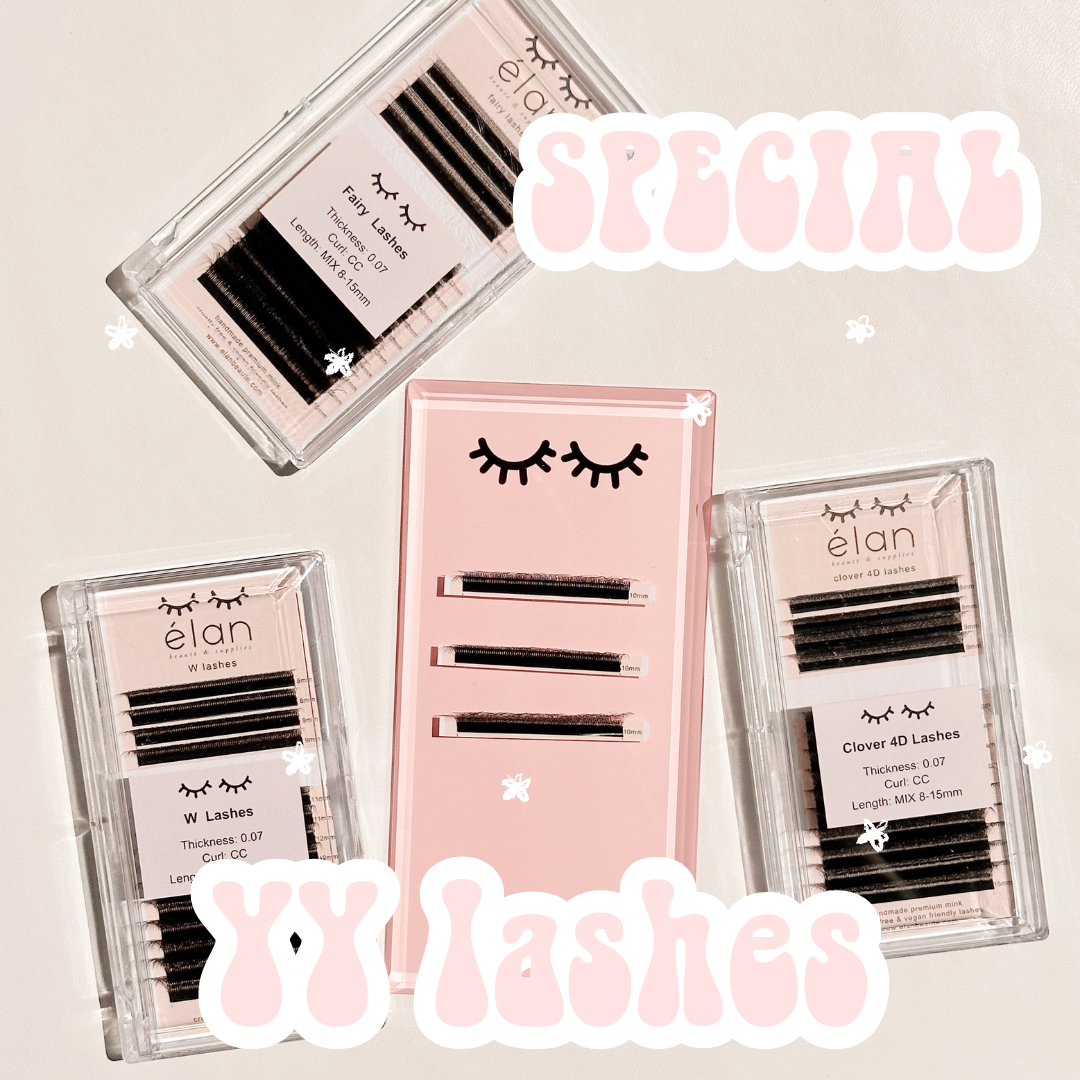 special YY lashes (fairy, W, clover)