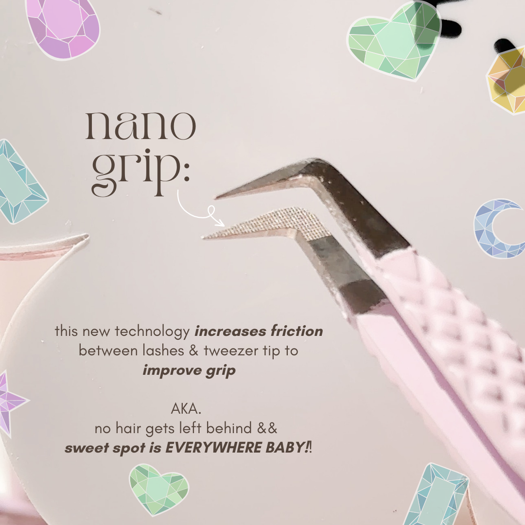 the GEM collection NANO GRIP tweezers