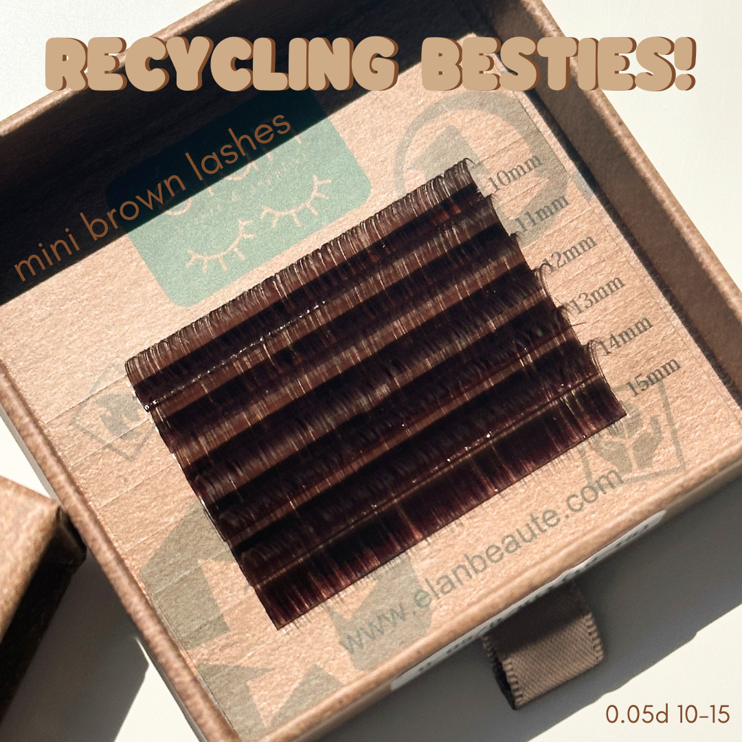 MINI DARK BROWN lashes- recycling besties!