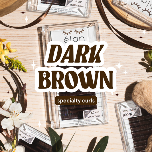 DARK BROWN specialty curls