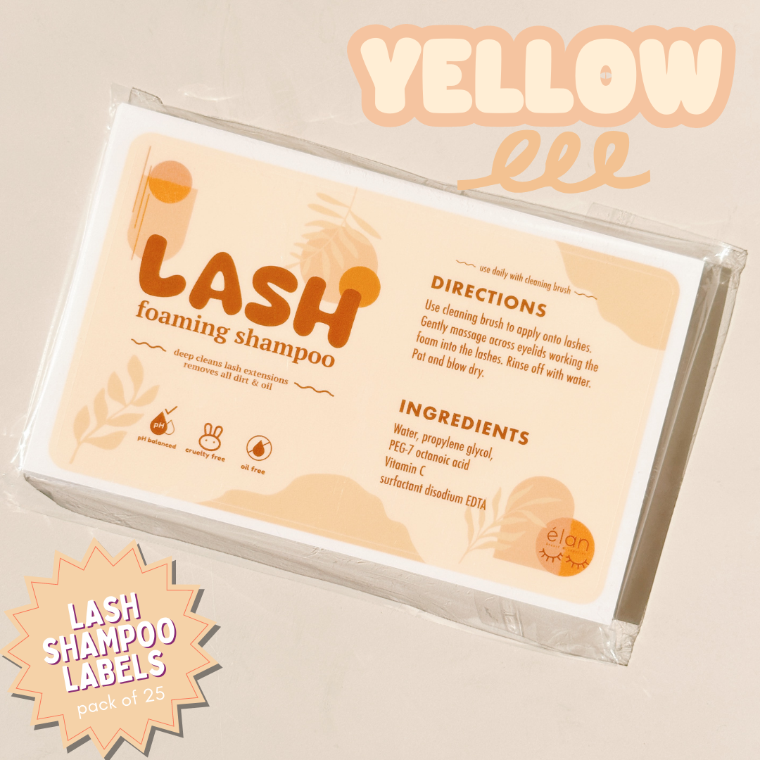 lash shampoo LABELS (pack of 25)