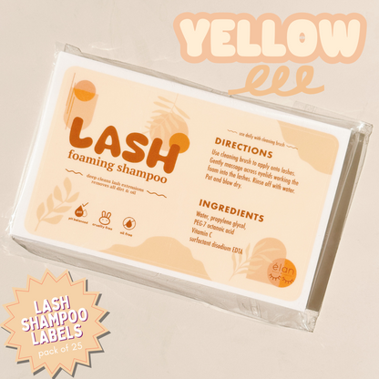 lash shampoo LABELS (pack of 25)