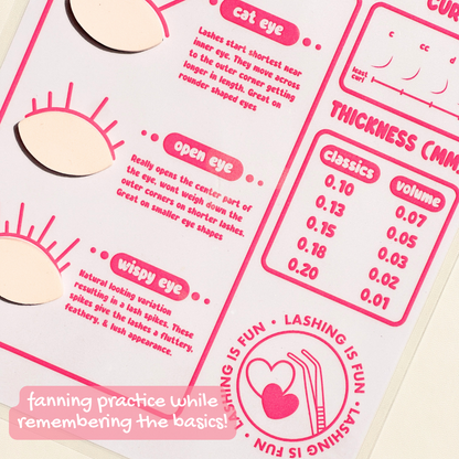 lash practice sheet
