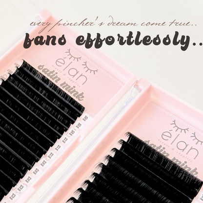 0.03 SATIN MINK lash trays (DARKEST lashes)