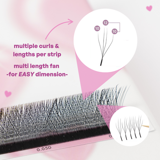 Neptune Mix-Length & Curl Flat Lashes