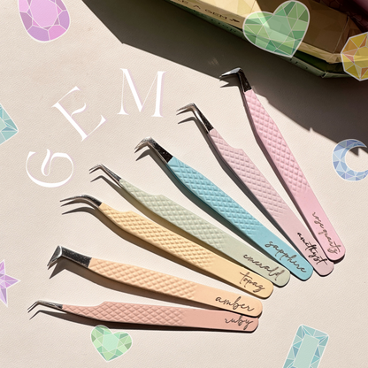 the GEM collection NANO GRIP tweezers