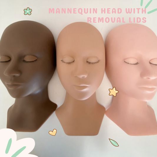 mannequin head with removal lids