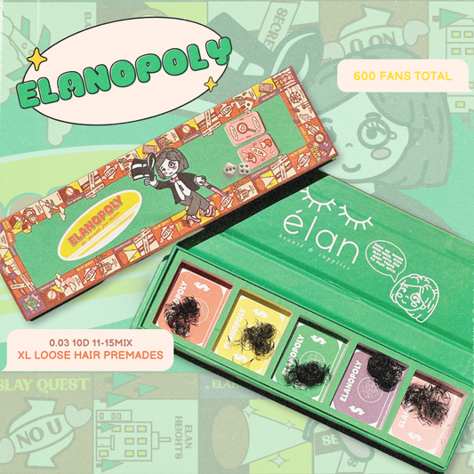 elanopoly loose-hair 0.03 mix premade fans