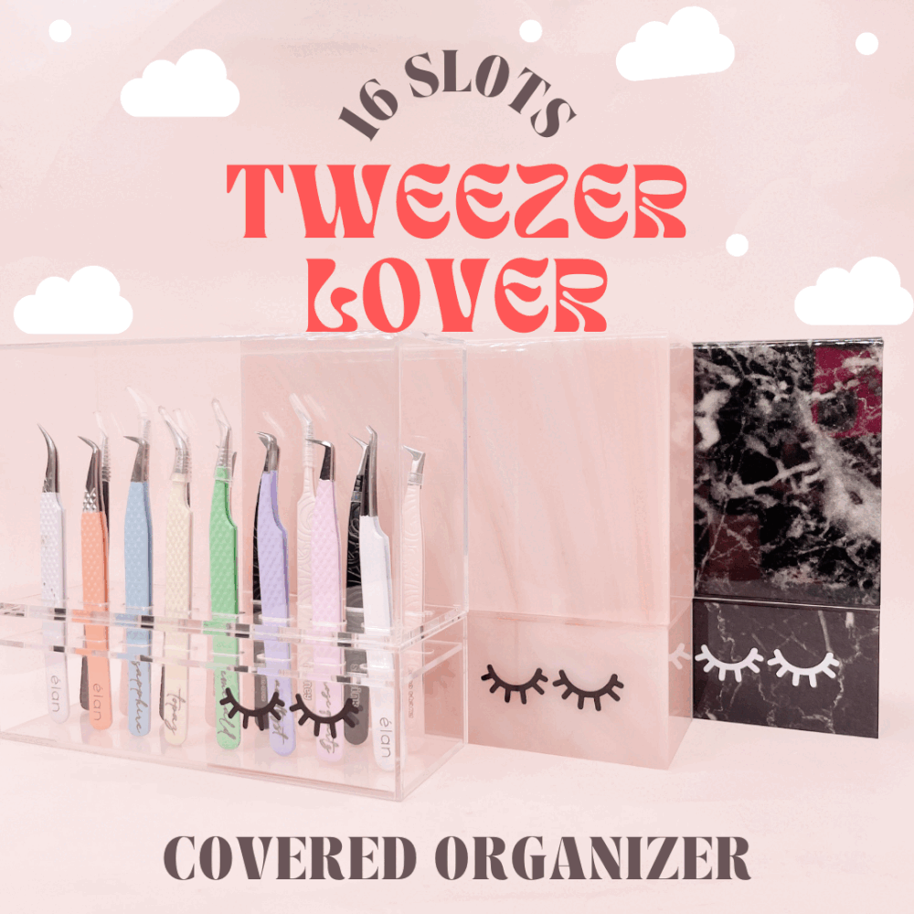 the TWEEZER LOVER 16 slots covered organizer