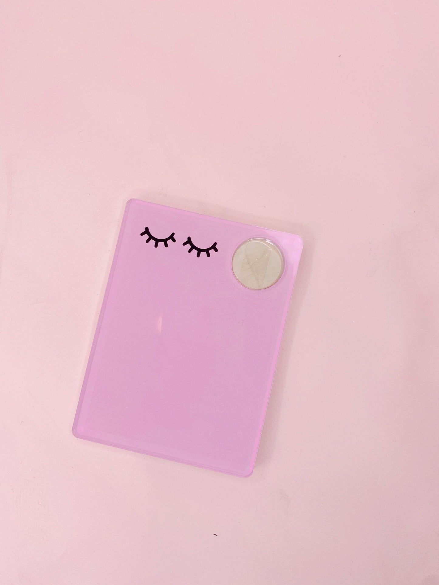 pink lash tile with jade stone