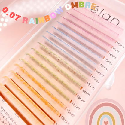 0.07 RAINBOW OMBRÉ sable silk lashes