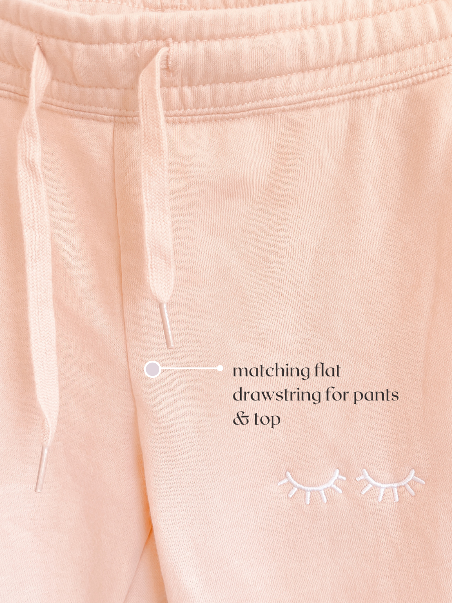 LASH embroidered matching PINK SET
