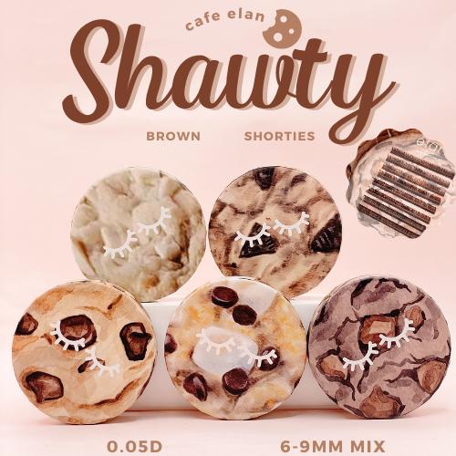 SHAWTY cookies brown shortie lashes (6-9mm mix)