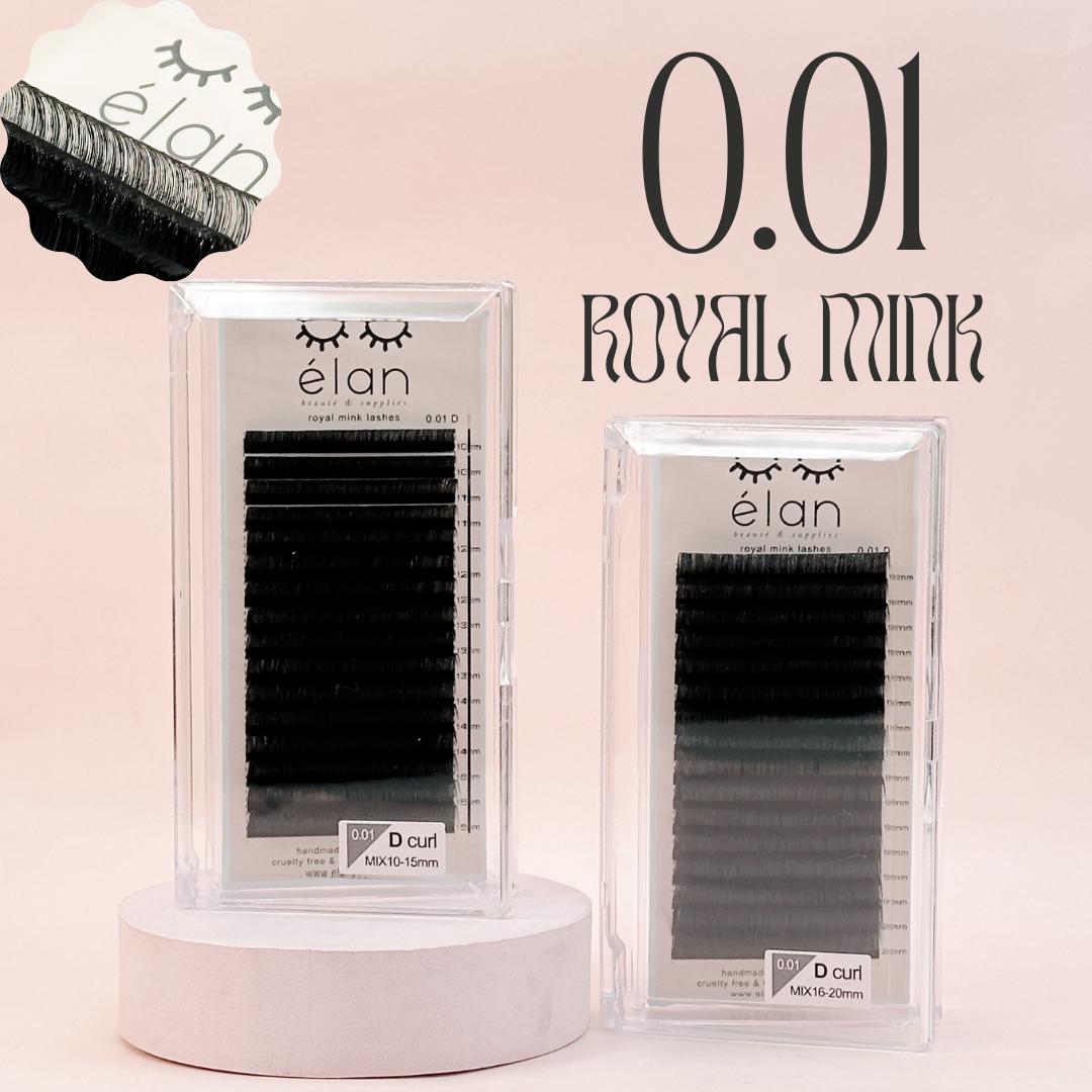 0.01 ROYAL MINK lash trays (lightest lashes)