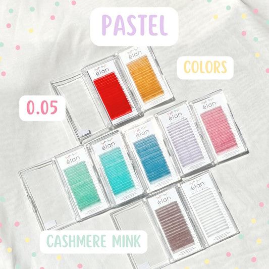 PASTEL COLORS 0.05 cashmere mink lashes